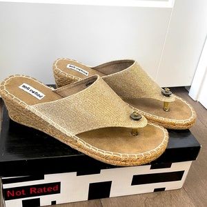Gold wedge sandal